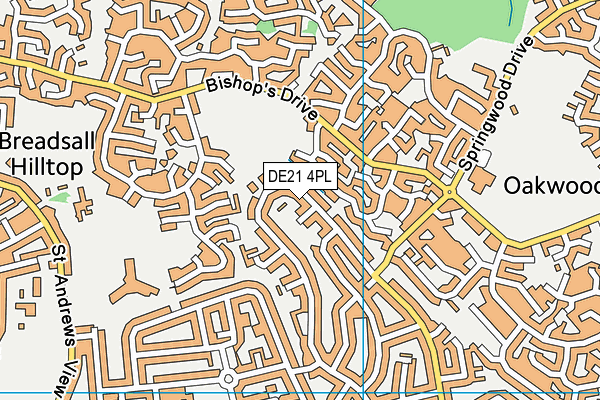 DE21 4PL map - OS VectorMap District (Ordnance Survey)