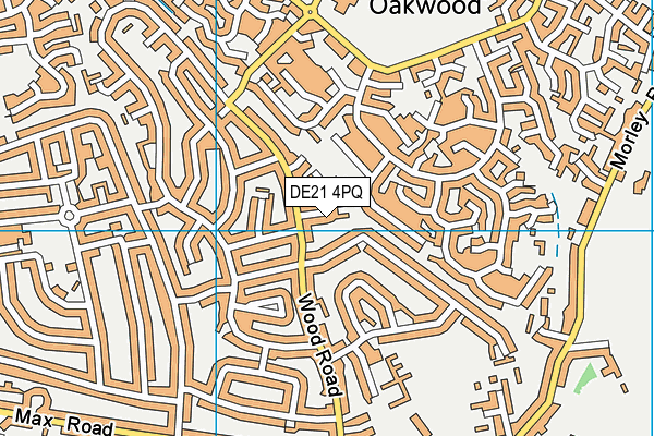 DE21 4PQ map - OS VectorMap District (Ordnance Survey)