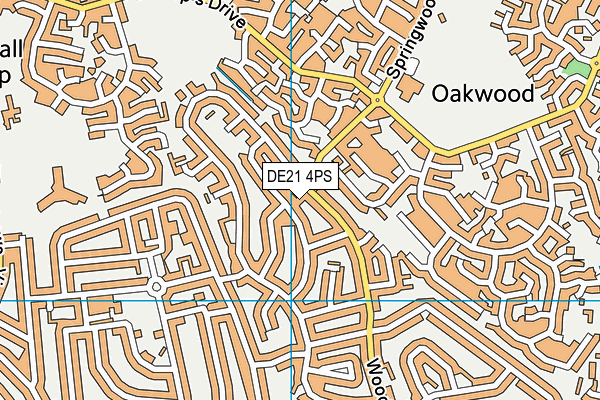 DE21 4PS map - OS VectorMap District (Ordnance Survey)