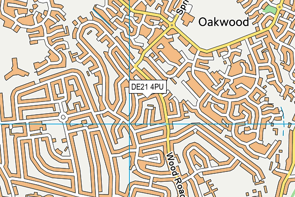 DE21 4PU map - OS VectorMap District (Ordnance Survey)