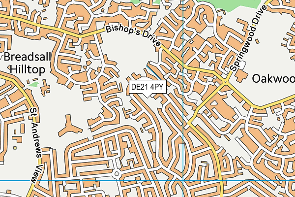 DE21 4PY map - OS VectorMap District (Ordnance Survey)