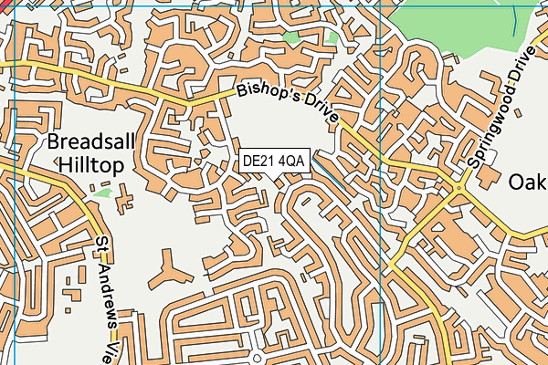 DE21 4QA map - OS VectorMap District (Ordnance Survey)