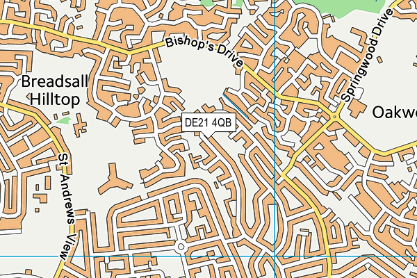 DE21 4QB map - OS VectorMap District (Ordnance Survey)