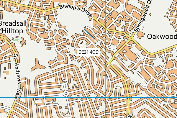 DE21 4QD map - OS VectorMap District (Ordnance Survey)