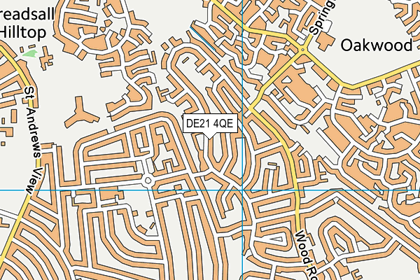 DE21 4QE map - OS VectorMap District (Ordnance Survey)