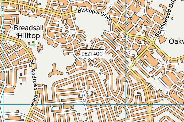 DE21 4QG map - OS VectorMap District (Ordnance Survey)