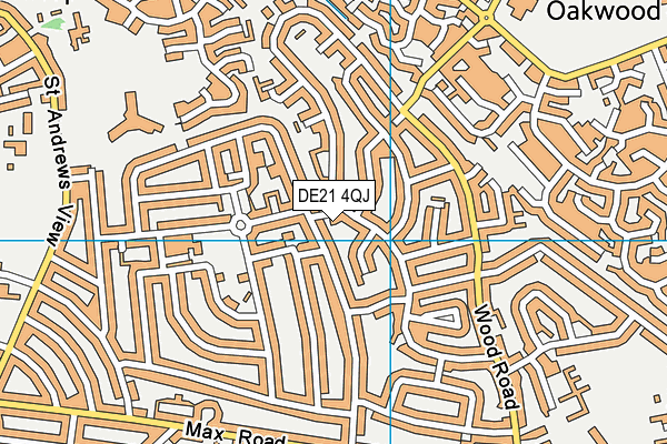 DE21 4QJ map - OS VectorMap District (Ordnance Survey)