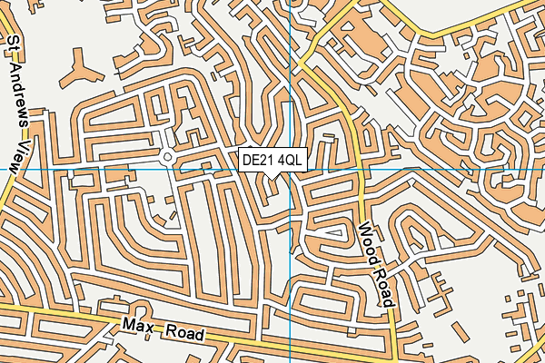 DE21 4QL map - OS VectorMap District (Ordnance Survey)