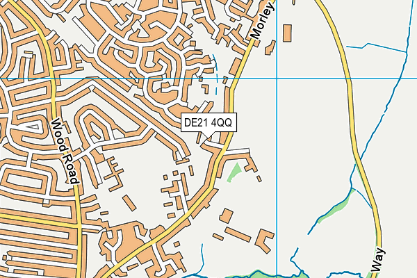 DE21 4QQ map - OS VectorMap District (Ordnance Survey)