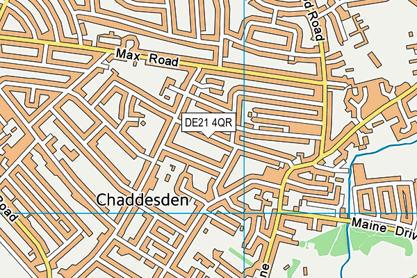 DE21 4QR map - OS VectorMap District (Ordnance Survey)