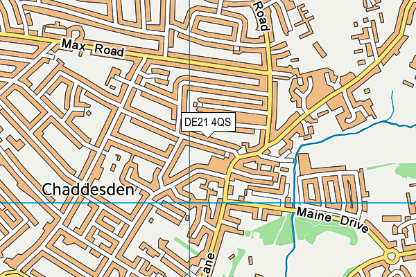 DE21 4QS map - OS VectorMap District (Ordnance Survey)