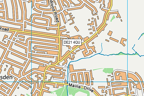 DE21 4QU map - OS VectorMap District (Ordnance Survey)