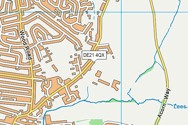 DE21 4QX map - OS VectorMap District (Ordnance Survey)
