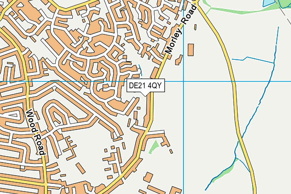 DE21 4QY map - OS VectorMap District (Ordnance Survey)