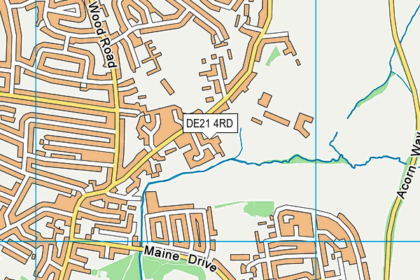 DE21 4RD map - OS VectorMap District (Ordnance Survey)