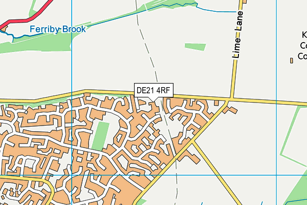 DE21 4RF map - OS VectorMap District (Ordnance Survey)