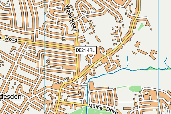 DE21 4RL map - OS VectorMap District (Ordnance Survey)