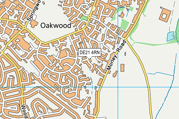 DE21 4RN map - OS VectorMap District (Ordnance Survey)