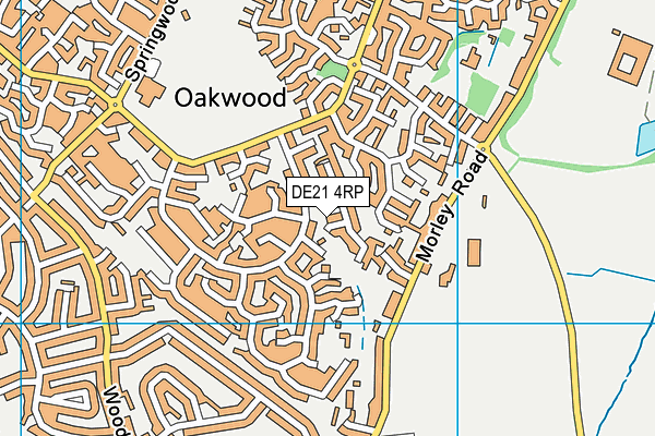 DE21 4RP map - OS VectorMap District (Ordnance Survey)