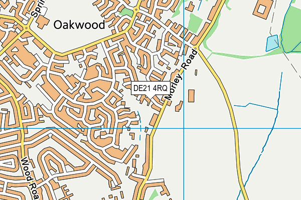 DE21 4RQ map - OS VectorMap District (Ordnance Survey)