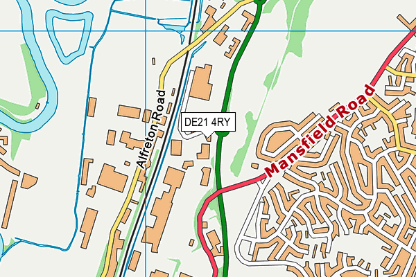 DE21 4RY map - OS VectorMap District (Ordnance Survey)
