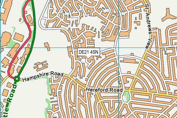 DE21 4SN map - OS VectorMap District (Ordnance Survey)
