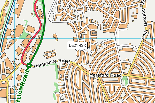 DE21 4SR map - OS VectorMap District (Ordnance Survey)