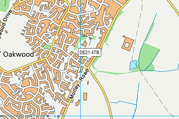 DE21 4TB map - OS VectorMap District (Ordnance Survey)