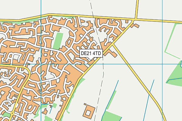 DE21 4TD map - OS VectorMap District (Ordnance Survey)