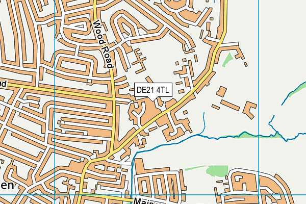 DE21 4TL map - OS VectorMap District (Ordnance Survey)