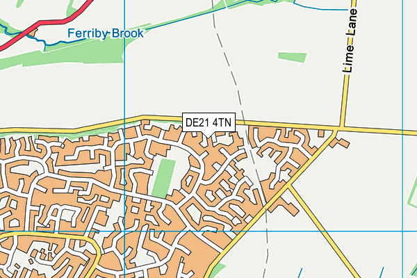 DE21 4TN map - OS VectorMap District (Ordnance Survey)