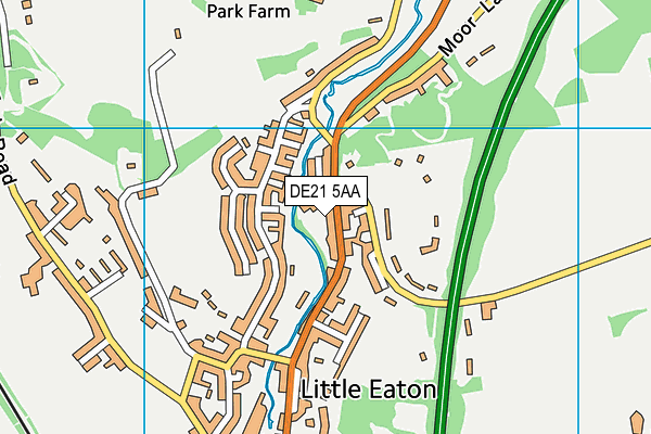 DE21 5AA map - OS VectorMap District (Ordnance Survey)