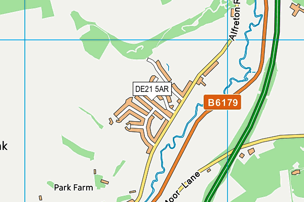 DE21 5AR map - OS VectorMap District (Ordnance Survey)