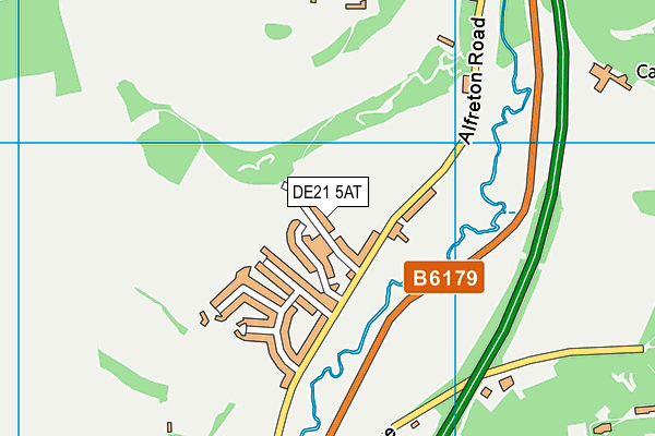 DE21 5AT map - OS VectorMap District (Ordnance Survey)