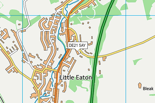 DE21 5AY map - OS VectorMap District (Ordnance Survey)