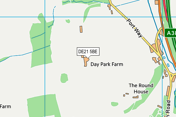 DE21 5BE map - OS VectorMap District (Ordnance Survey)