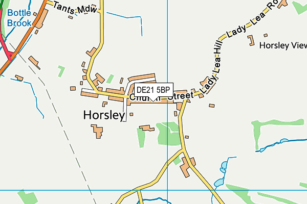 DE21 5BP map - OS VectorMap District (Ordnance Survey)