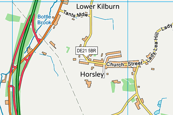 Horsley CofE (Controlled) Primary School map (DE21 5BR) - OS VectorMap District (Ordnance Survey)