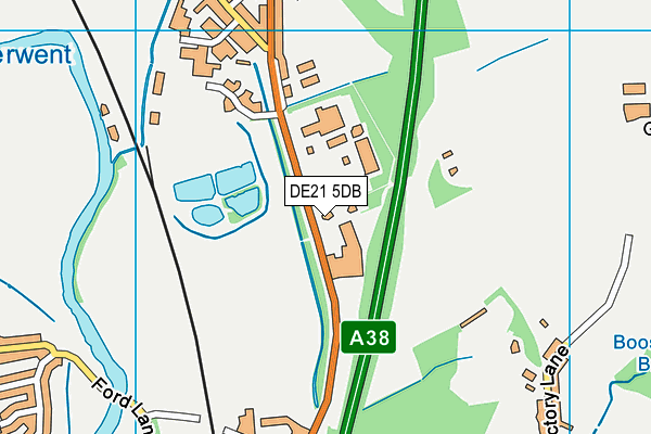 DE21 5DB map - OS VectorMap District (Ordnance Survey)