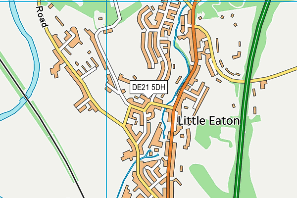 DE21 5DH map - OS VectorMap District (Ordnance Survey)