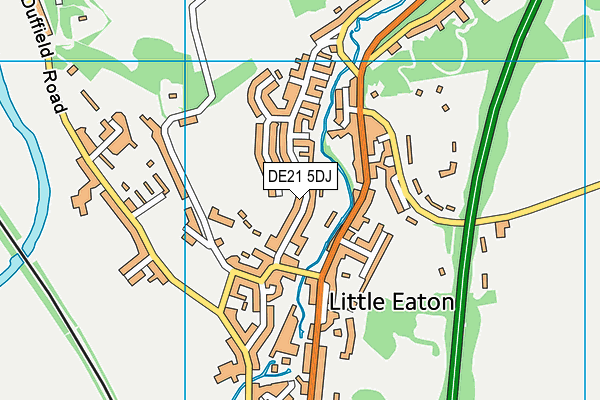 DE21 5DJ map - OS VectorMap District (Ordnance Survey)