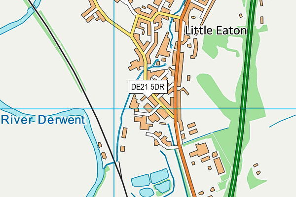 DE21 5DR map - OS VectorMap District (Ordnance Survey)