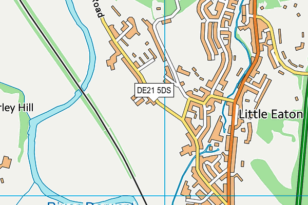 DE21 5DS map - OS VectorMap District (Ordnance Survey)