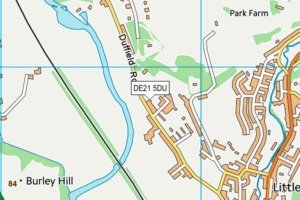 DE21 5DU map - OS VectorMap District (Ordnance Survey)