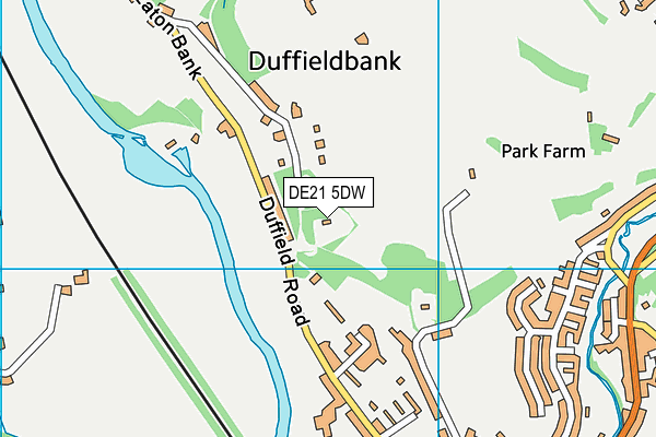 DE21 5DW map - OS VectorMap District (Ordnance Survey)