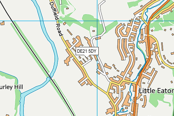 DE21 5DY map - OS VectorMap District (Ordnance Survey)