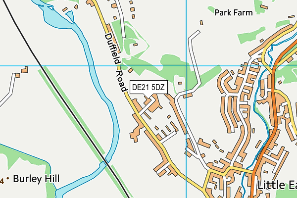 DE21 5DZ map - OS VectorMap District (Ordnance Survey)