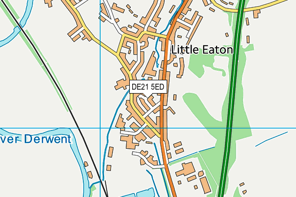 DE21 5ED map - OS VectorMap District (Ordnance Survey)