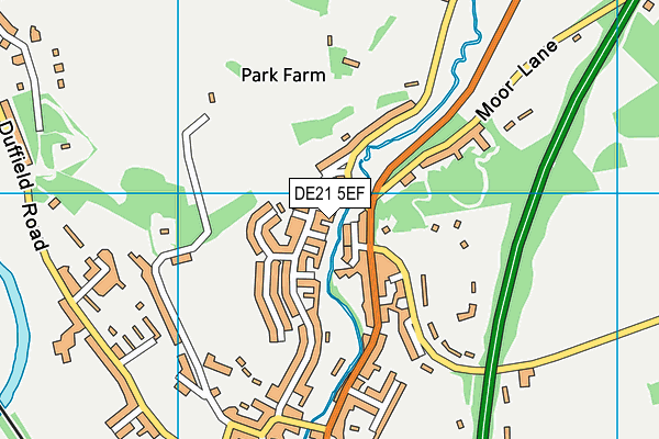 DE21 5EF map - OS VectorMap District (Ordnance Survey)