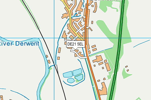 DE21 5EL map - OS VectorMap District (Ordnance Survey)